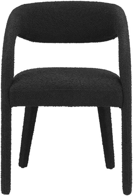 Modway EEI-6562-BLK Pinnacle Boucle Upholstered Dining Chair Set of Two, Black