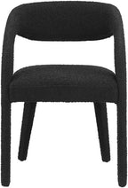 Modway EEI-6562-BLK Pinnacle Boucle Upholstered Dining Chair Set of Two, Black