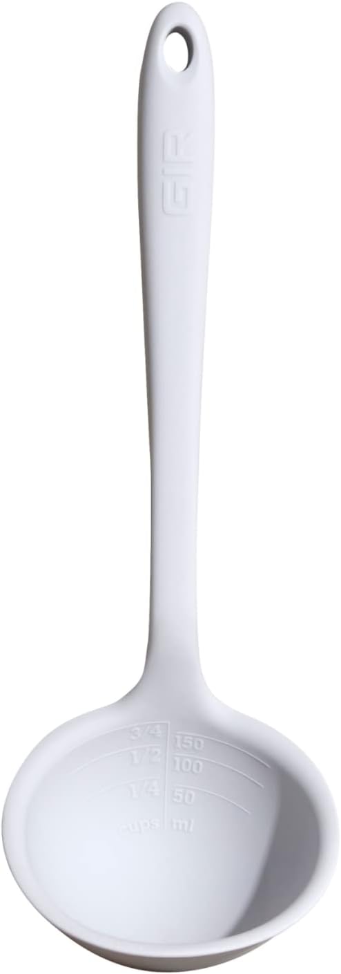 GIR Premium Silicone Ladle Serving Spoon – Ultimate, Studio White (2-Pack)