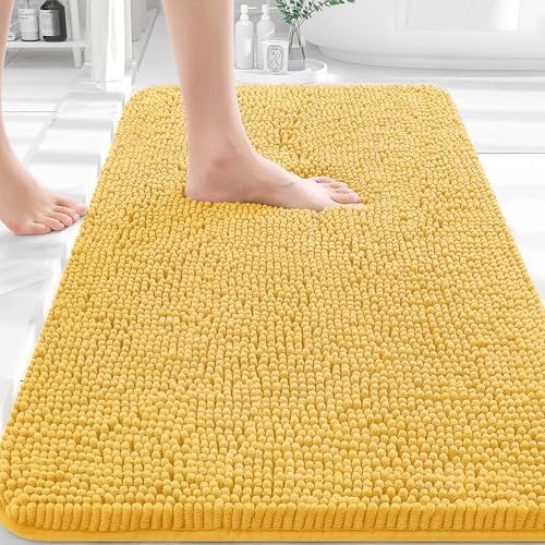 OLANLY Bathroom Rugs 36x24, Extra Soft Absorbent Chenille Bath Rugs