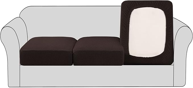 H.VERSAILTEX Super Stretch Couch Cushion Covers Sofa Cushion Slipcovers by HVERSAILTEX