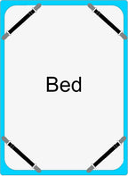 Boao 12 Pcs Bedsheet Strap Elastic Clip, Black, 8-12 Inch Length