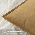 MIULEE Neutral Gold/Brown Linen Pillow Covers Pack of 4 Decorative Natural - Image 3