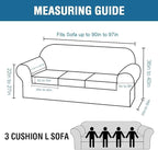 H.VERSAILTEX High Stretch Sofa Slipcover 4 Piece Cover Velvet Furniture - Image 2