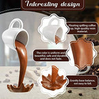 Jetec Floating Coffee Cup Sculpture Spilling Mug Decor, Brown Floating