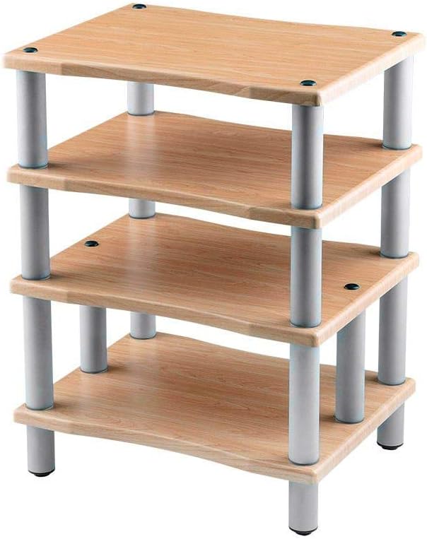 Monolith 4 Tier Audio Stand XL - Open Air Design, Each Shelf Supports up to 75 Lbs, Perfect Way to Organize AV Components, Espresso