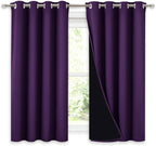 NICETOWN Kitchen Full Blackout Curtain Panels, Super Thick and Soft Insulated by NICETOWN