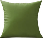 VAKADO Outdoor Waterproof Throw Pillow Covers 18X18 Set of 2 Decorative Army Green Patio Furniture Cushion Cases Outside Decor for Couch Garden Bench Porch