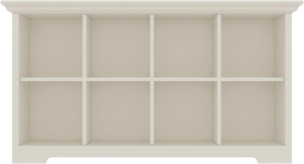 OSCHF 8-Cube Open Bookcase with Base, 2-Tier Low Cabinet, White