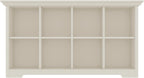 OSCHF 8-Cube Open Bookcase with Base, 2-Tier Low Cabinet, White