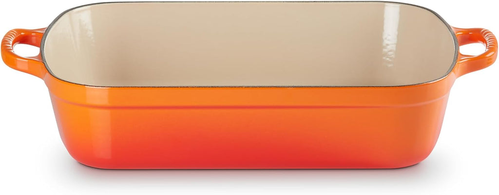 Le Creuset Enameled Cast Iron Rectangular Roaster, 5.25 qt., Flame