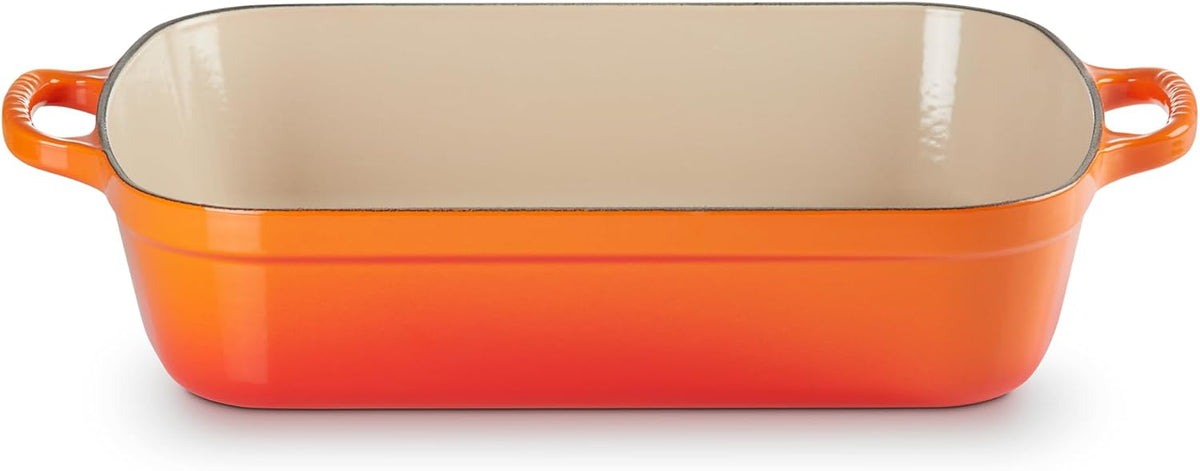 Le Creuset Enameled Cast Iron Rectangular Roaster, 5.25 qt., Flame