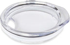 Snowfox Premium Set of 2 Travel Lids for Vacuum Insulated Stainless Steel Beer Glass, Home Bar Accessories, Elegant Bartending, Clear Plastic