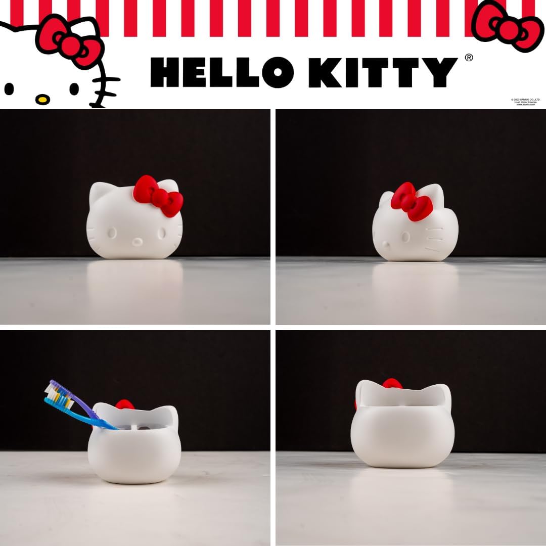 Hello Kitty Toothbrush Holder - Makeup Brushes/Pens Tumbler, (Officially Licensed Product) By Franco