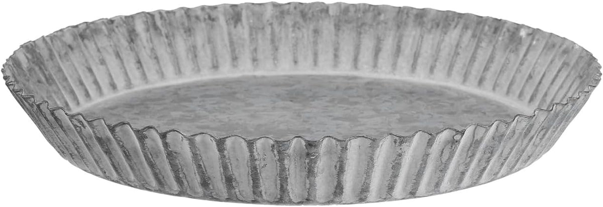 Yardwe Vintage Iron Flower Pot Saucer 7.7 Inch Metal Plant Water Catcher Tray for Indoor Outdoor Garden Plant Container Accessories