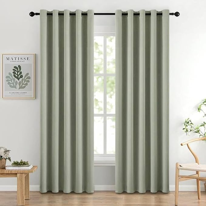 MIULEE Room Darkening Curtains Thermal Insulated Drapes Solid Window Treatment by MIULEE