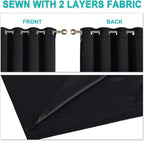 NICETOWN Complete 100% Blackout Curtain Set, Double Panels, Thermal Insulated & - Image 5