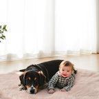 AMTOVO Faux Fur Sheepskin Rug for Living Room, 4 x 6 ft Pink Fluffy Area Rug - Image 8