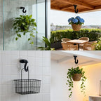 2 Pack Cast Iron Ceiling Hook Industrial Multi-Function Wall Hook Chandelier Hooks Plant Pot Hanger Mounting Hardware Included