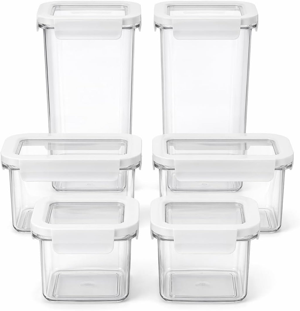 Kitchen Storage Containers, Set of 6, Food Organization and Storage Solution