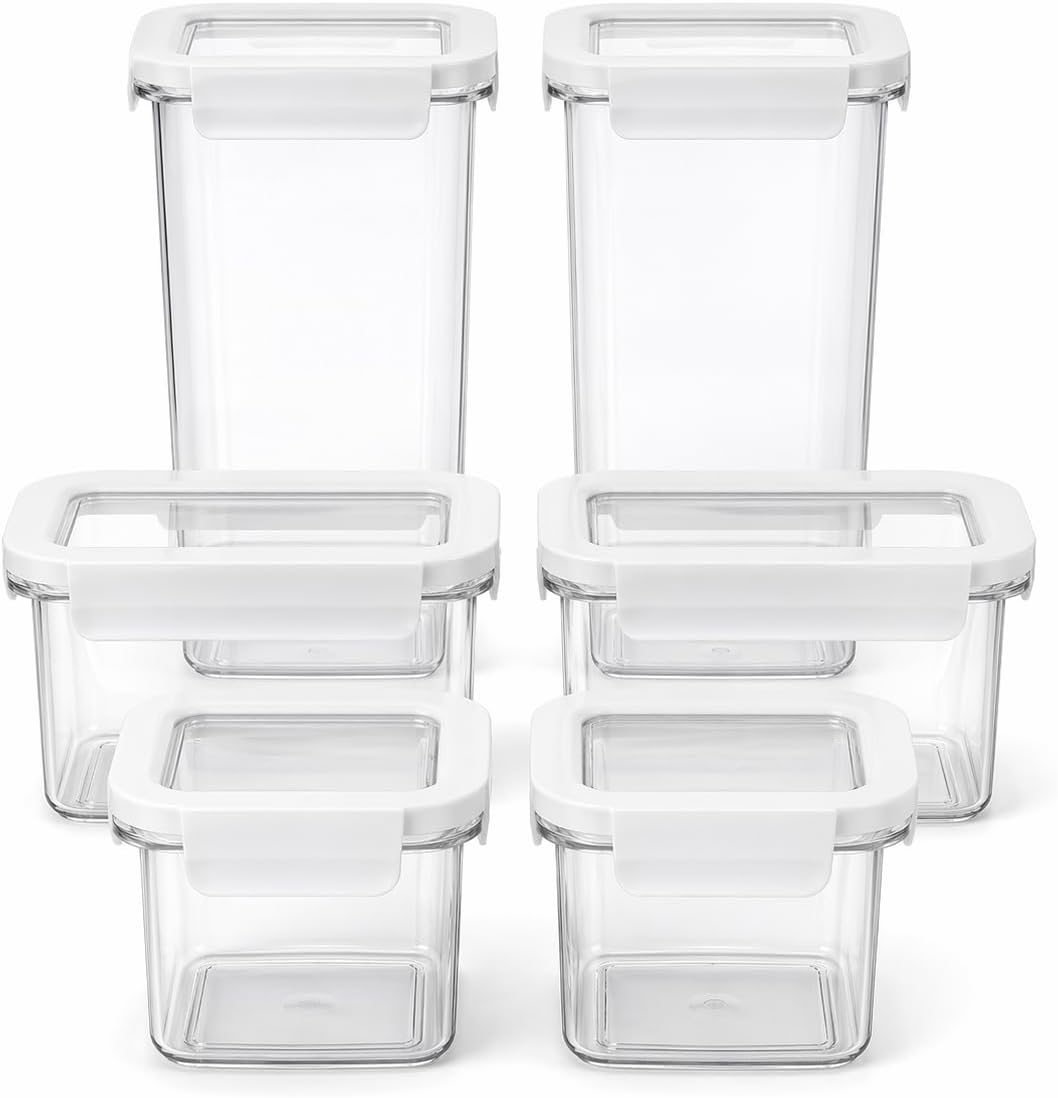 Kitchen Storage Containers, Set of 6, Food Organization and Storage Solution