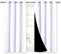 NICETOWN White 100% Blackout Curtains 45 inches Long, 2 Thick Layers Completely by NICETOWN
