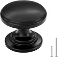 25Pack 1-3/16 in Black Cabinet Knobs