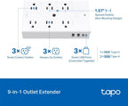 Tapo Smart Plug Outlet Extender, P306, 3 Individual Smart Outlets