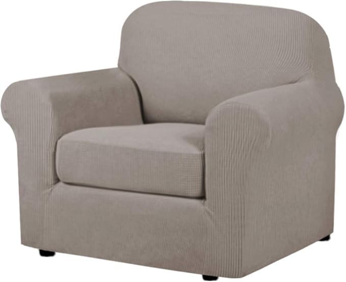H.VERSAILTEX Stretch Chair Slipcovers 2 Pieces Armchair Cover Furniture by HVERSAILTEX