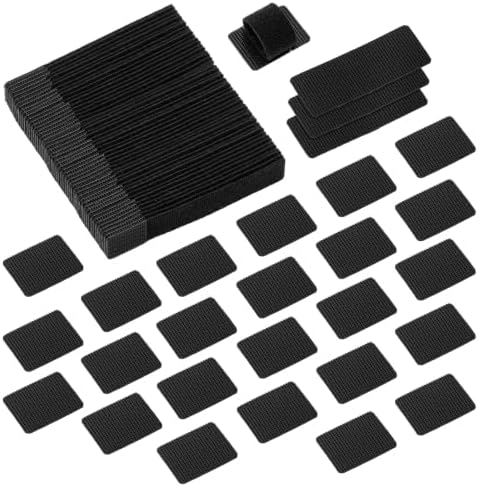 50PCS Velcro Cable Ties,Adhseive Cord Holder for Desk,Resuable Cable Clips