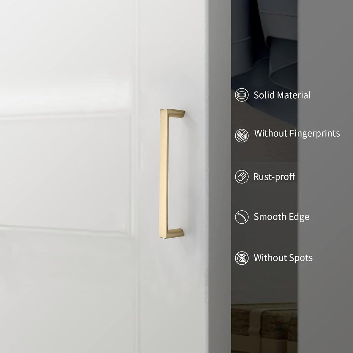 10 Pack 5 Inch Brushed Gold Cabinet Pulls, Kitchen Hardware