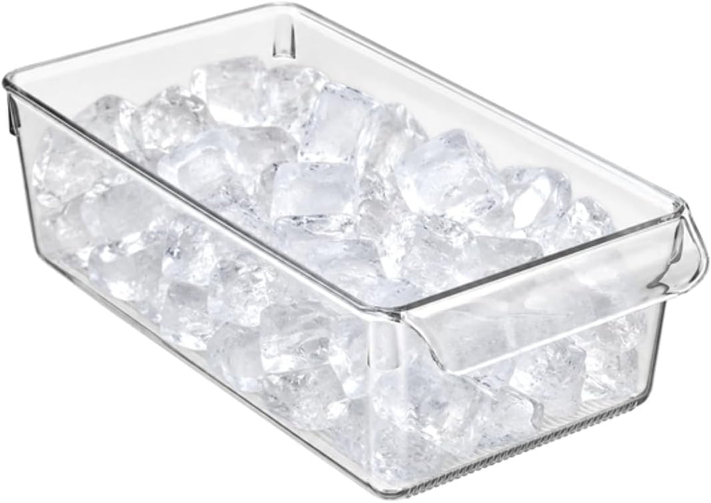 iDesign Fridge Storage Bin with Handle, Set of 4, Clear