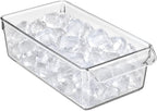 iDesign Fridge Storage Bin with Handle, Set of 4, Clear