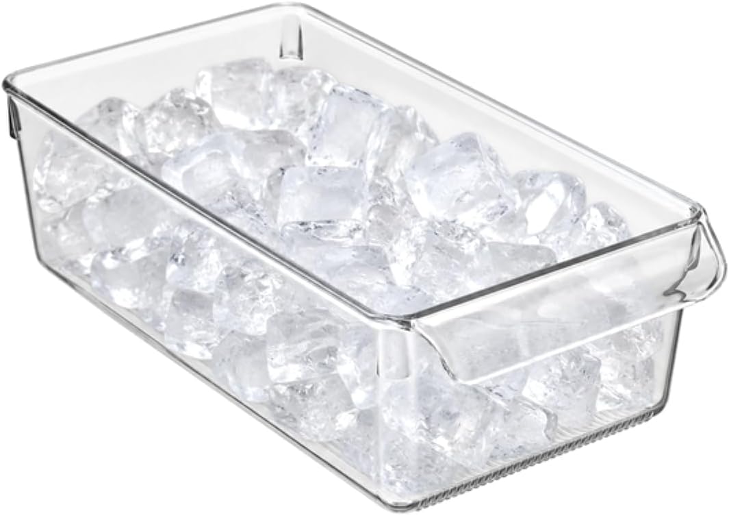 iDesign Fridge Storage Bin with Handle, Set of 4, Clear