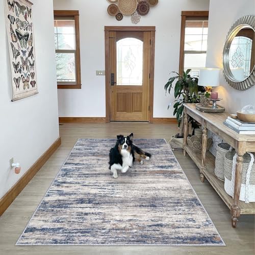 KOZYFLY Area Rug 6x9 Modern Ombre Thin Rugs - Image 3