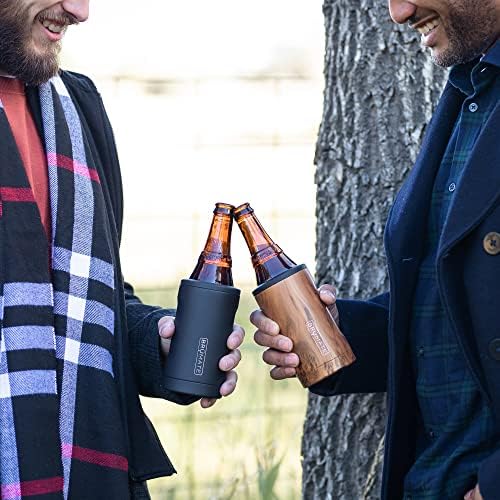 BrüMate Hopsulator Bott'l Insulated Bottle Cooler for Standard 12oz Glass Bottles | Glass Bottle Insulated Stainless Steel Drink Holder for Beer and Soda (Blush)