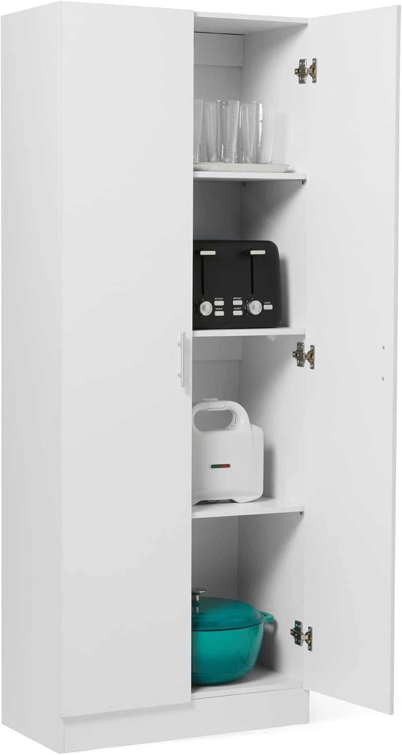 Amazon Basics Storage Cabinet for Kitchen Pantry, White