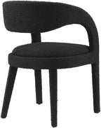 Modway EEI-6562-BLK Pinnacle Boucle Upholstered Dining Chair Set of Two, Black