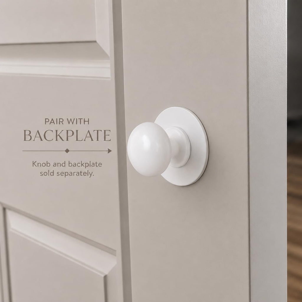 trust4care 4-Pack Ceramic White 1.5" Bifold Closet Door Cabinet Knobs Pulls
