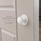 trust4care 4-Pack Ceramic White 1.5" Bifold Closet Door Cabinet Knobs Pulls