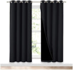 NICETOWN 100% Blackout Window Curtain Panels, Full Light Blocking Drapes by NICETOWN