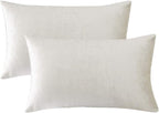 GIGIZAZA White Velvet 12x20 Lumbar Decorative Throw Pillow Covers Cases - Image 2