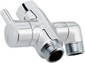 Brass Shower Arm Diverter Valve for Handheld Shower Head and Fixed Spray Head G1/2 3 Way Universal Bathroom System Component Replacement Part, Polished Chrome