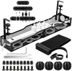 98 Pcs Under Desk Cable Management, 25" No Drill Cable Management