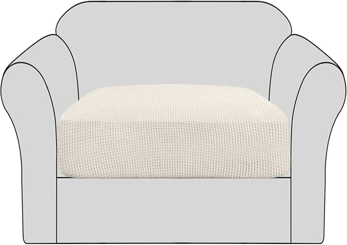 H.VERSAILTEX High Stretch Individual Seat Cushion Covers Sofa Slipcovers Couch by HVERSAILTEX