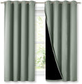 NICETOWN Greyish Green 100% Blackout Lined Curtains, 2 Thick Layers Completely by NICETOWN