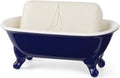 6.5" Mini Clawfoot Bathtub Soap Dish,Bar Soap Holder,Navy Blue