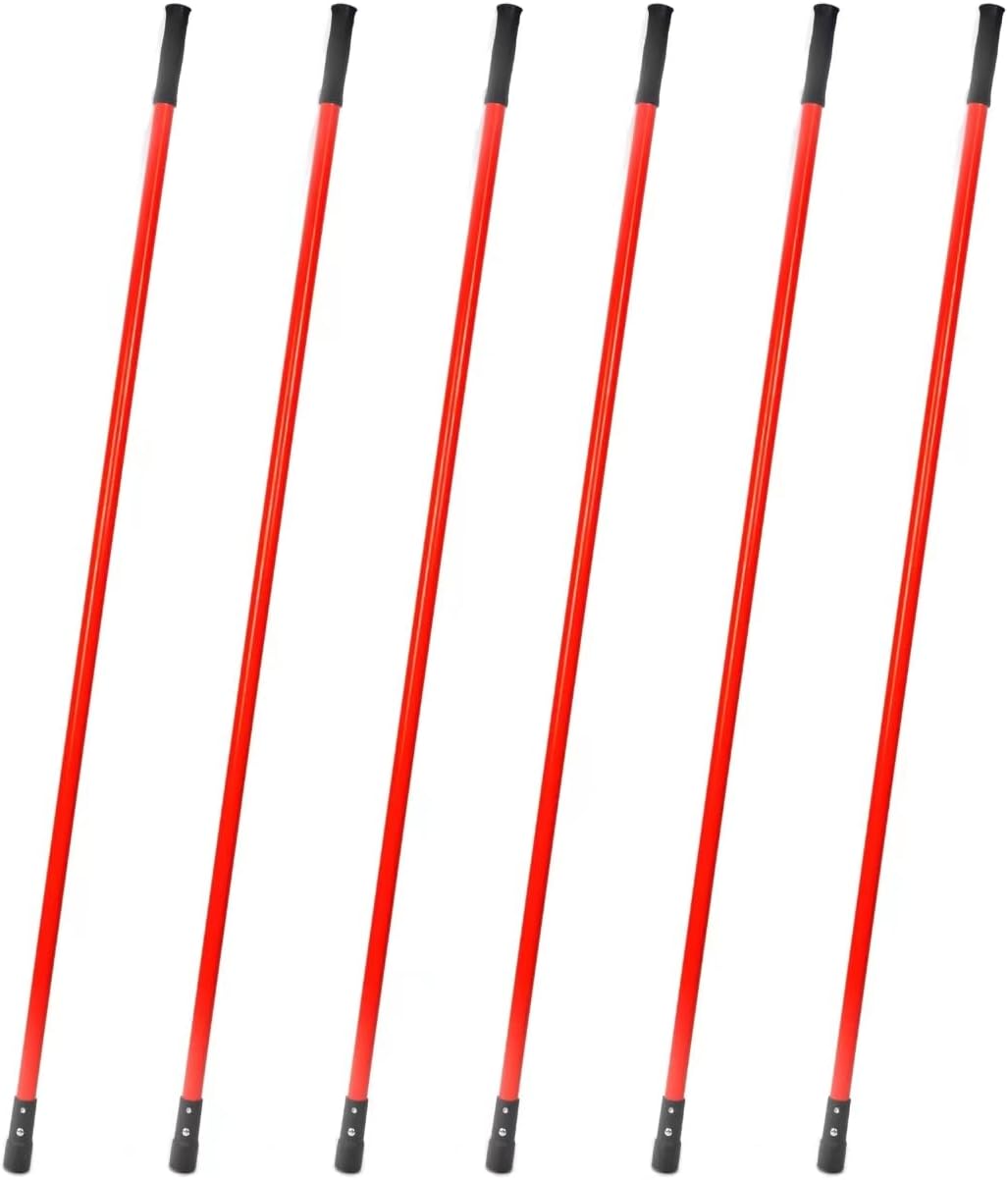 Matthew Large Heavy Duty Mop Head Commercial Replacement for General and Floor Cleaning, Screw-on Wet Industrial Cotton Looped End String Head Refill (Green 6Pack) w/Built-in Flexible Bristle Brush