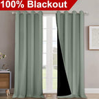 NICETOWN Full Shading Curtains for Windows, Super Heavy-Duty Black Lined - Image 2