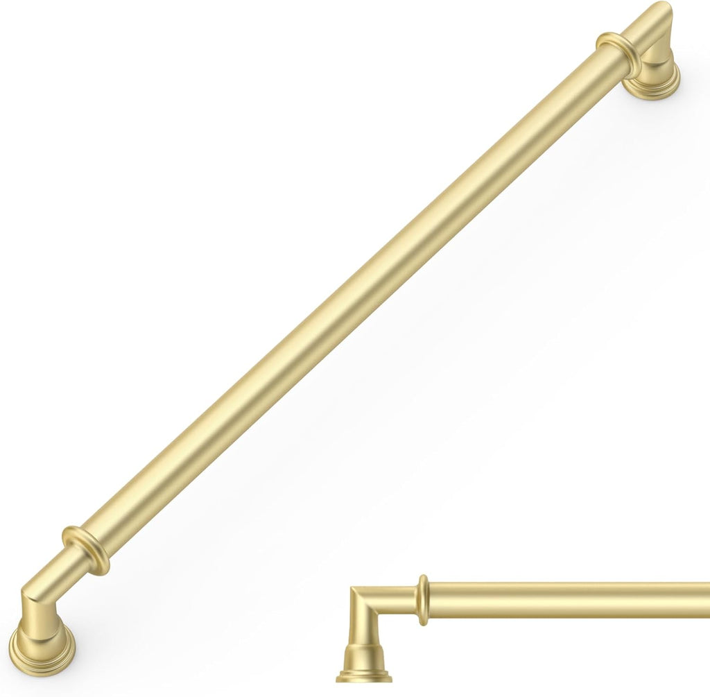 Amerdeco 10 Pack Champagne Bronze Cabinet Pulls 5 Inch(128mm) Hole Center Heavy Duty Solid Kitchen Cabinet Handles Drawer Pulls